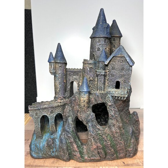Medieval Castle Aquarium Ornament Large 15'' x 13.5'' x 8'' - Picture 4 of 6